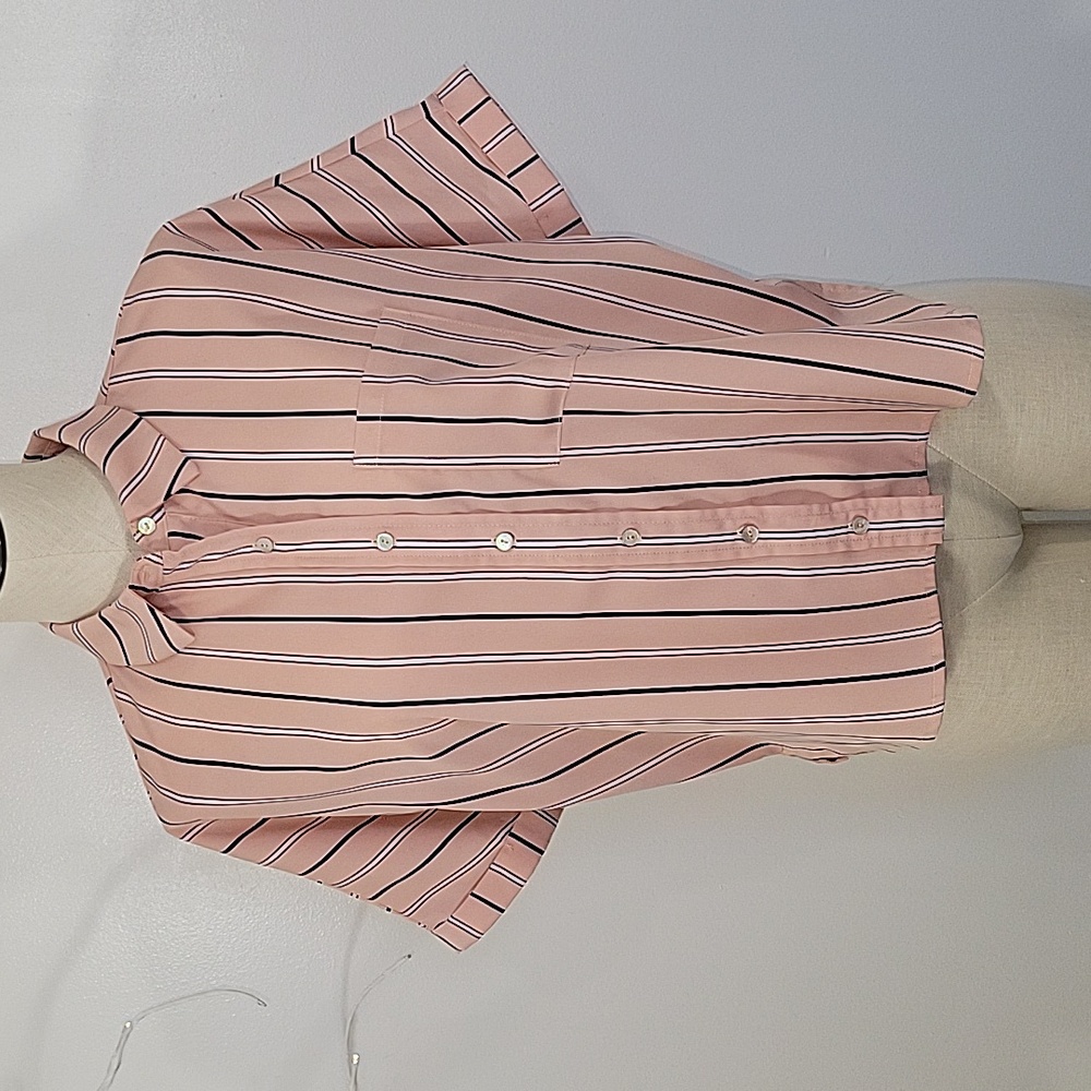 Forever 21 Blush Striped Blouse SZ M   3/$15
